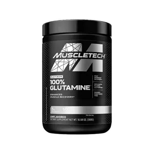 Suplemento 100% Glutamina Platinum MuscleTech 300gr 60 Servicios